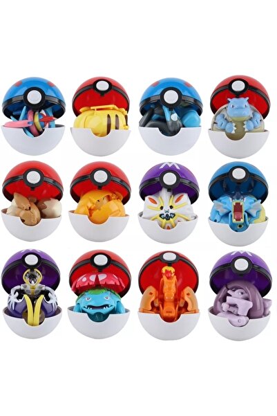 Choice13 مجموعة من 12 قطعة من مجسمات بوكيمون بتصاميم متنوعة: بيكاتشو، جيني، س...