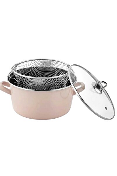 Paçi BETTY Emaye 24 Cm Kızartma Tenceresi Pudra 4,5 LT 201137