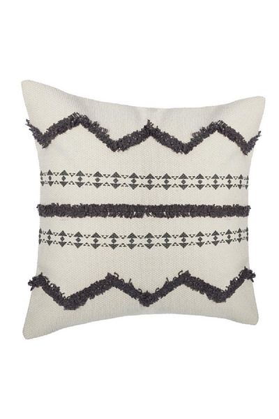 Atmosphera Tuff Premium Quality Square Shaped Cushion Cover Beige and Grey 40 x 40cm