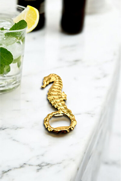 iQey Home Seahorse Magnetic Bottle Opener Gold