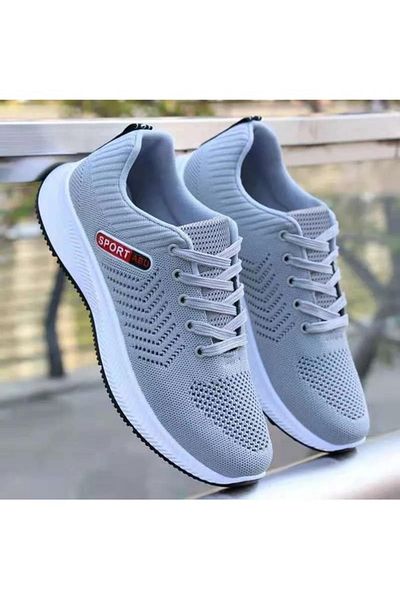 AyShop Men's Solid Color Mesh Lightweight Running Walking Casual Sports Shoes