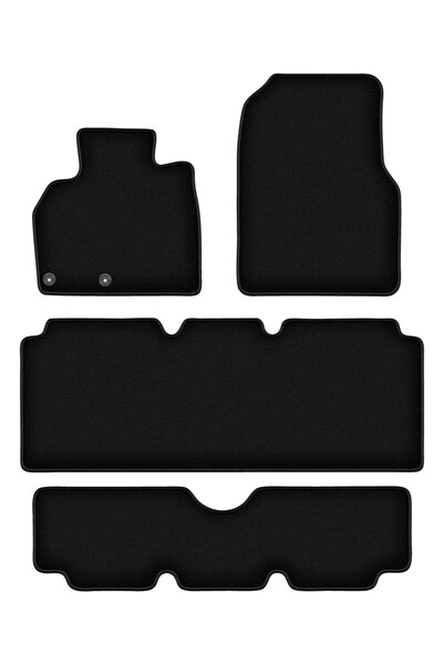 shumee Covorașe BASIC negre din velur pentru: Renault Espace IV cu 7 locuri (...