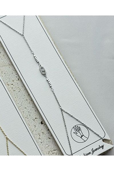 CA SHOPPİNG Steel Anti-Tarnishing Shammeran with Stone Chain