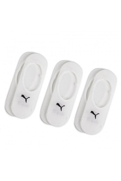 Puma Κάλτσες Puma Footie, Πακέτο 3 τεμαχίων, Λευκές, Unisex