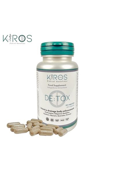 Kiros Diet De:tox, Supliment Drenant Și Detoxifiant Avansat Cu Extracte Vegetale Și Crom, 60 De Comprimate