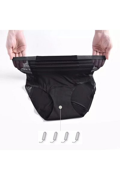 FITINT Menstrual Waterproof Briefs FITINT with Rapid Absorption Black