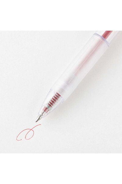 Muji Polycarbonate Ball Point Pen, 0.7 mm, Red