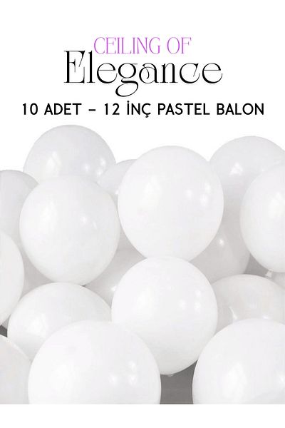 Mielibon White Pastel Balloon Decoration Set – 12 Inch Decorative Latex Balloons for Wedding, Engagement, Invitations