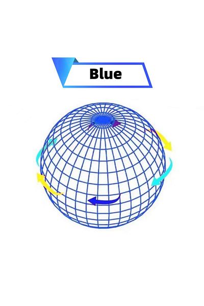 Choice B-Blue Magic Flying Helicopter Spinner Fingertip Upgrade Flight Gyro Fly orb Hover Ball Mini Dron Ai