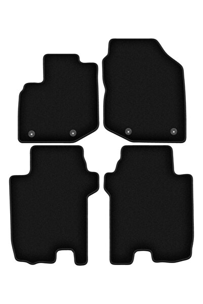 shumee Covorașe BASIC negre din velur pentru: Honda City V FL sedan (2011-2013)