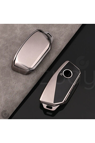 Alazpay حافظة مفاتيح BMW i7 i5 i4 iX X1 X5 x6 x7 XM 2 3 4 5 7 Series G07 LCI F98 G70 G09 Titan Gray TPU