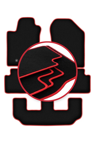 shumee Covorașe auto CARLUX-RED pentru: Toyota Corolla Verso II 7 locuri (200...