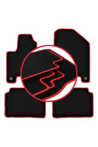 shumee Covorașe auto CARLUX-RED pentru: Kia Soul EV hatchback (2013-2019)