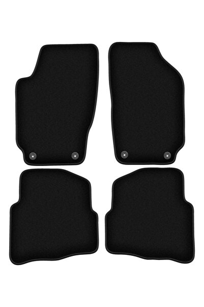 shumee Covorașe BASIC negre din velur pentru: Skoda Fabia I hatchback, sedan,...