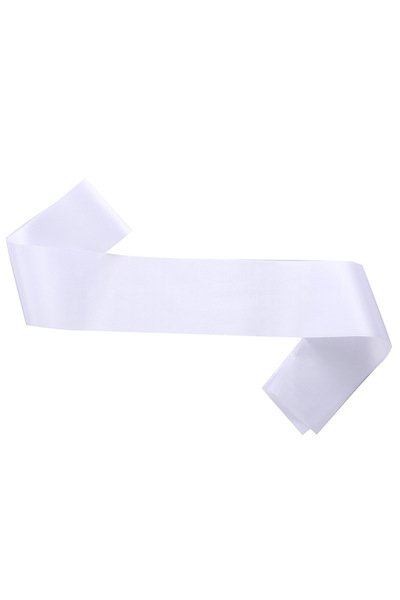 Choice WHITE 1 Piece Blank Satin Sash Plain Sash Party Event Diy Your Own Sas...