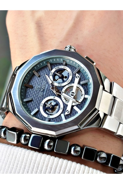 Reward Gümüş Renk Fonksiyonlu Çelik Kordon Erkek Kol Saati + BİLEKLİK HEDİYELİ