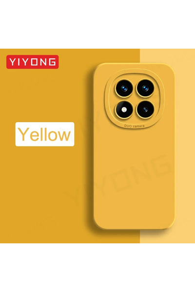 Choice غطاء سيليكون سائل أصلي من YIYONG لهاتف Redmi Note 14 Pro 5G أصفر اللون