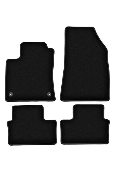 shumee Covorașe BASIC negre din velur pentru: Renault Clio V hatchback (2019-)