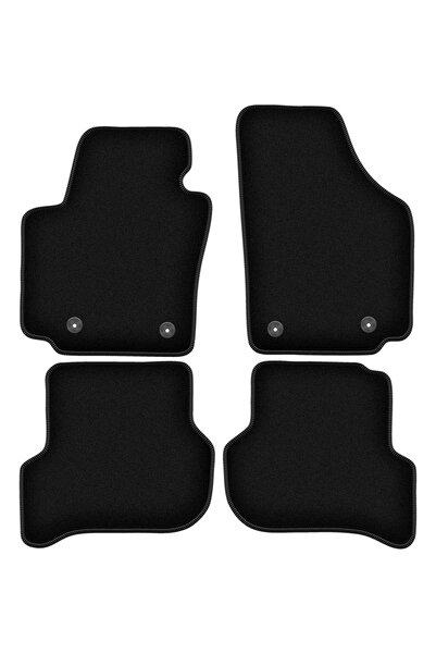 shumee Covorașe BASIC negre din velur pentru: Seat Altea monovolum (2004-08.2...