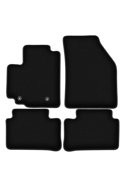 shumee Covorașe BASIC negre din velur pentru: Opel Agila B hatchback (2008-2014)