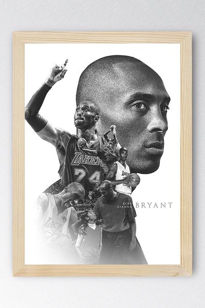 Saturn Pictură înrămate Kobe Bryant - Pictură poster NBA de baschet
