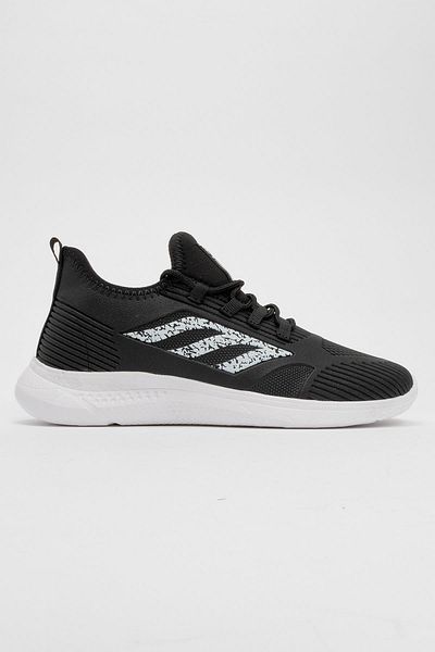 CCWAY AYAKKABI Men's Knitwear Sports Shoes BLACK WHITE
