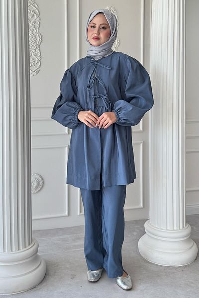 InStyle Σετ Casual Indigo με κόμπους