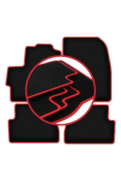 shumee Covorașe auto CARLUX-RED pentru: Mazda 3 I BK hatchback (2003-2009)