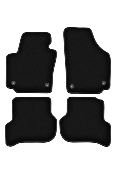 shumee Covorașe BASIC negre din velur pentru: Seat Altea monovolum (08.2008-2...