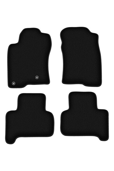 shumee Covorașe BASIC negre din velur pentru: Toyota Land Cruiser J120 cu 5 u...