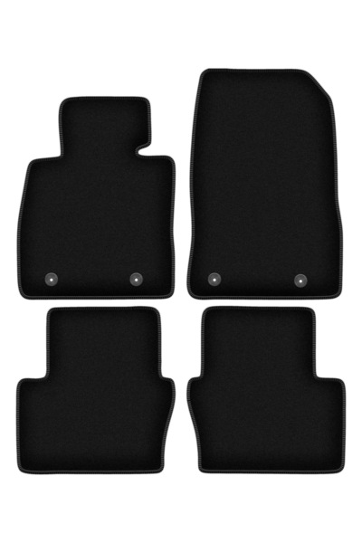 shumee Covorașe BASIC negre din velur pentru: Mazda 2 IV hatchback (2014-)