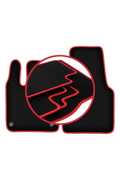 shumee Covorașe auto CARLUX-RED pentru: Smart Fortwo III hatchback (2014-2020)