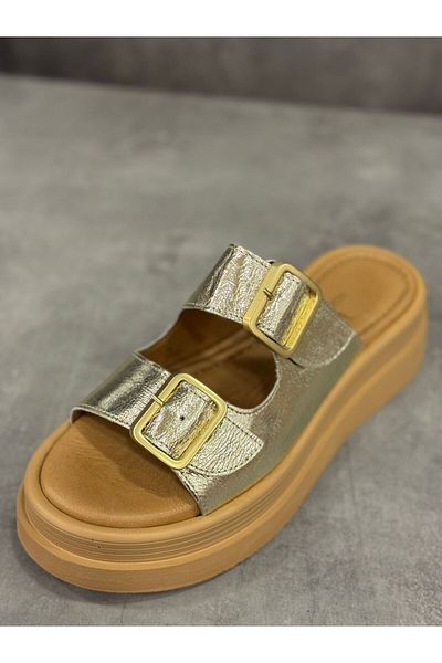 Moda Arena Fashionable Handmade Genuine Leather Slippers