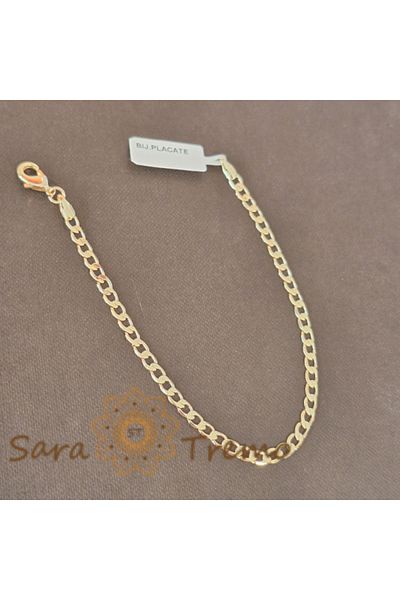 saratremo Classic bracelet with round links plated with gold Partisano - 20 cm