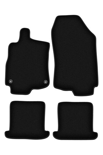 shumee Covorașe BASIC negre din velur pentru: Renault Megane III cabrio (2008...