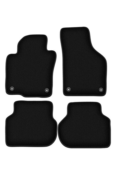 shumee Covorașe BASIC negre din velur pentru: Volkswagen Jetta VI sedan, brea...