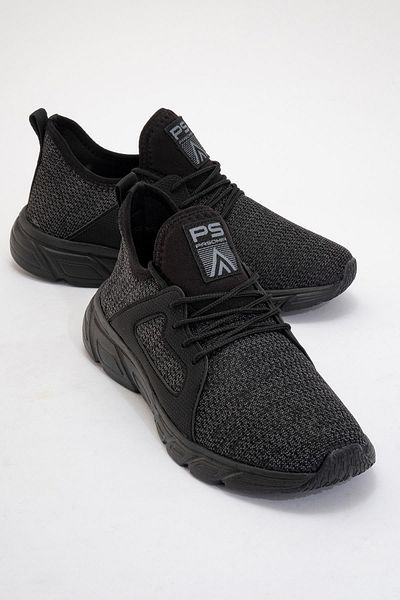 CCWAY AYAKKABI Men's Knitwear Sneakers BLACK BLACK