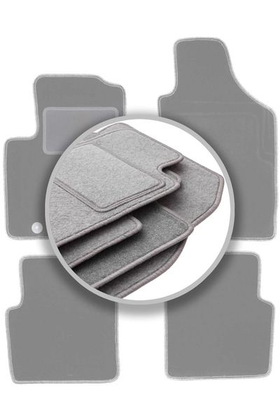 shumee Covorașe auto gri pentru: Fiat 500 cabrio, hatchback (2007-2013)