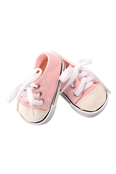 Choice حذاء قماشي وردي فاتح لدمية أمريكية مقاس 18 بوصة، 7 سم، خطوط أزياء، أحذ...