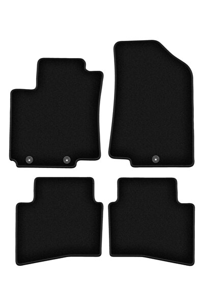 shumee Covorașe BASIC negre din velur pentru: Kia Rio III UB hatchback (2011-...
