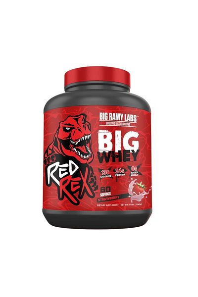 BIG RAMY LABS Big Whey Protein, Strawberry, 4.5 Lbs, 60 Servings