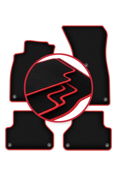 shumee Covorașe auto CARLUX-RED pentru: Audi A5 5FA sportback (2017-)