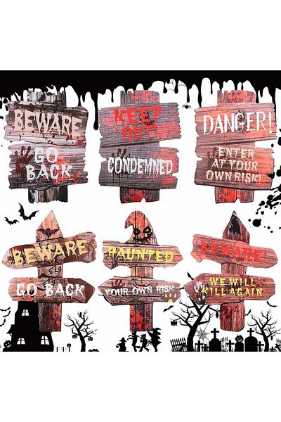 FORMIZON Set of 6 FORMIZON Halloween decorations, polyurethane, multicolor, 28/38 cm