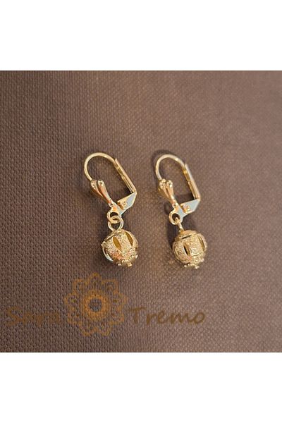 saratremo Cercei placati cu aur Golden Globe - tip felinare - 3 cm