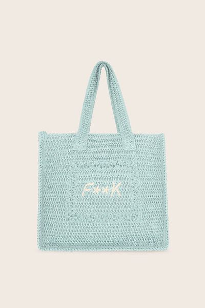F**K OFFICIAL BEACH BAG FA25-A055AQ - F**K - ONE SIZE, TURQUOISE