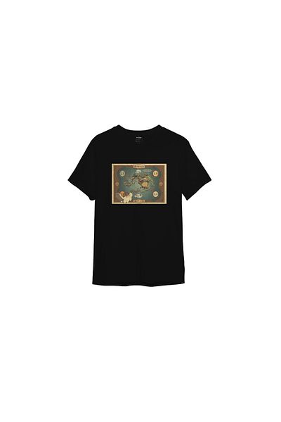 The Lucid Lab Avatar The Last Airbender Map T-Shirt - Μαύρο