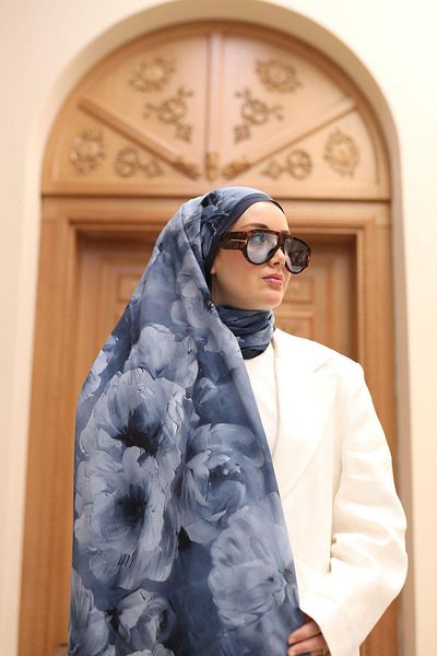 Silk Home Σάλι Nariya - 90006 - Σκούρο Navy Blue