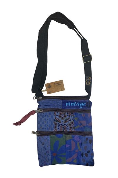Old Cotton Vintage Colorful Ethnic Shabby Small Size Beach Daily Women's Shoulder Bag 24cm X 29cm