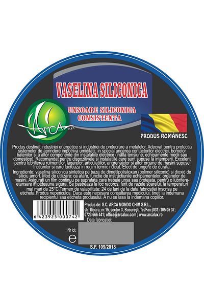 ARCA LUX Vaselina siliconica, Arca Lux cutie 250 Grame