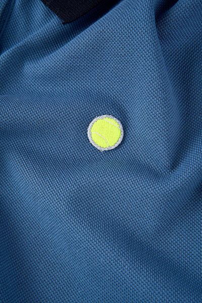 Socrates Dergi Γυναικείο T-Shirt Tennis Ball Polo Collar - Μπλε